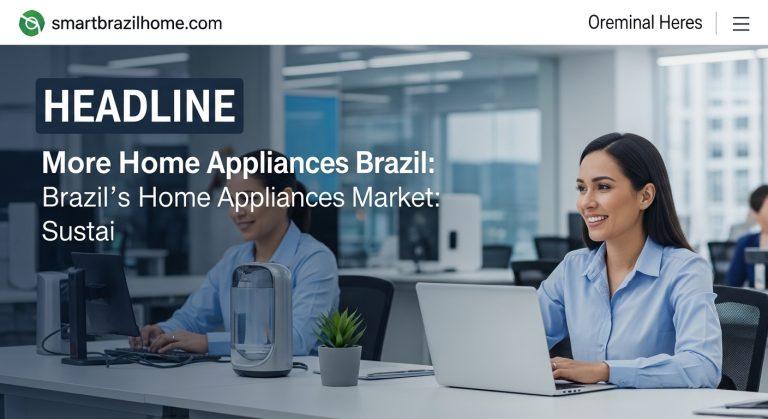 Modern Brazilian kitchen with smart, energy-efficient appliances