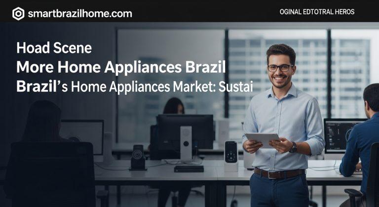 Modern Brazilian kitchen with smart, energy-efficient appliances