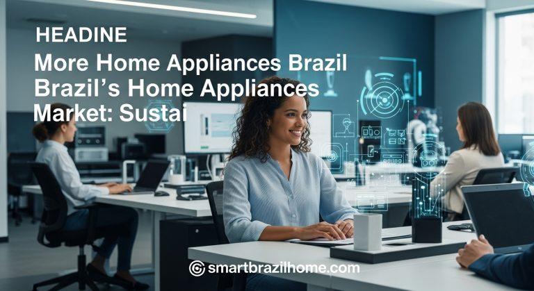 Modern Brazilian kitchen with smart, energy-efficient appliances