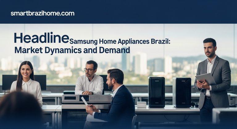 Modern Brazilian kitchen with Samsung smart appliances