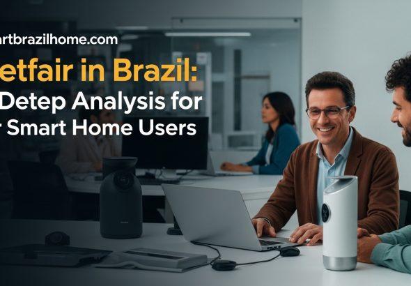 Brazilian smart home setup with betting app on screen