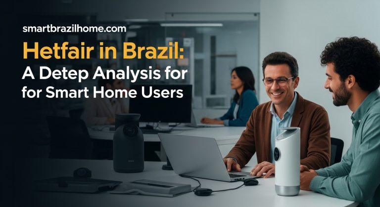 Brazilian smart home setup with betting app on screen