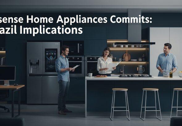 Brazilian kitchen with Hisense home appliances on display