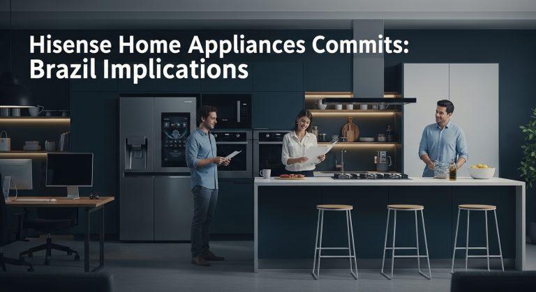 Brazilian kitchen with Hisense home appliances on display